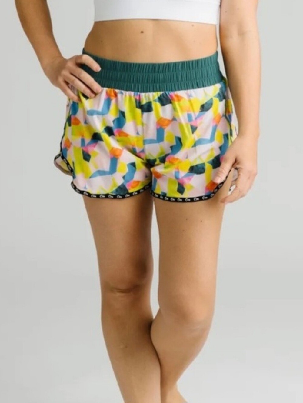 Zyia Active Lemon & Pine Vibrant Neon Sprinter Shorts XXXL